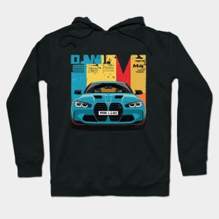 BMW M4 G80 Drift Vintage Car Hoodie